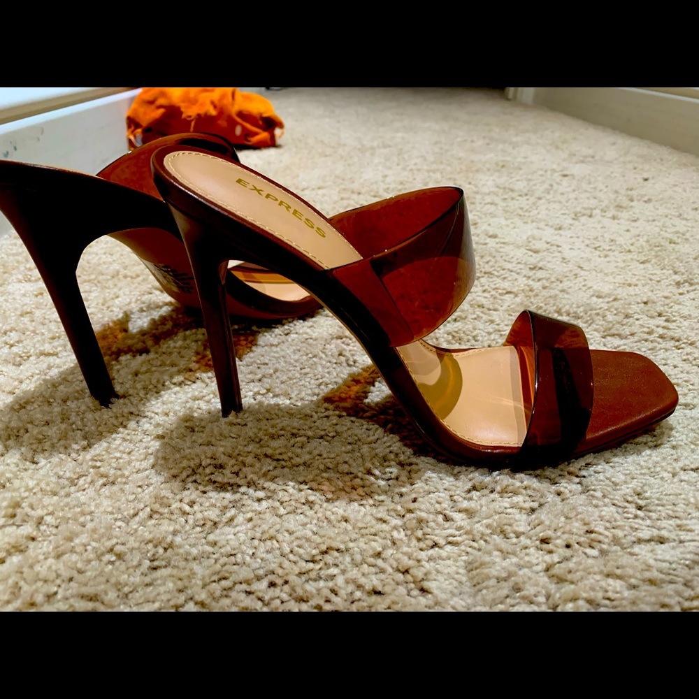 Express brown sandals, never worn and new